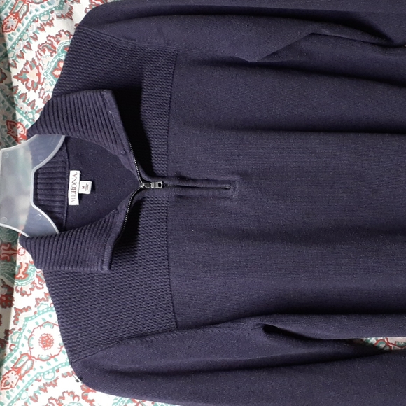 NWOT Merona Purple Partial Zip Cotton Pull Over Top, Size M - Picture 3 of 8